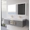 Castello Usa Thames 60-inch Gray Vanity Set with White Top and Gold Handles CB-MC-60G-GLD-20146-WH - alternate 6